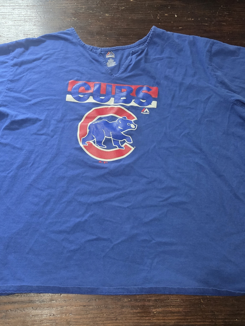 Majestic Royal Blue Chicago Cubs Graphic Tee Womens 3xl